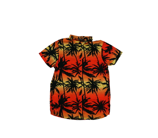 Oranžová košile s palmami Primark 