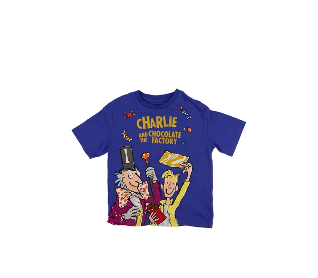 Fialové triko Karlík a továrna na čokoládu