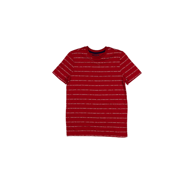 Červené triko s nápisy F&F