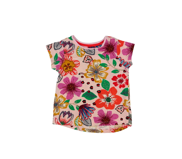 Růžové květinové triko Nutmeg