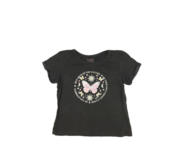 Šedé triko s motýlkem Primark 