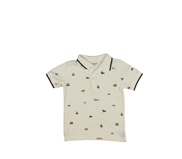 Bílé triko s obrázky a límečkem Next