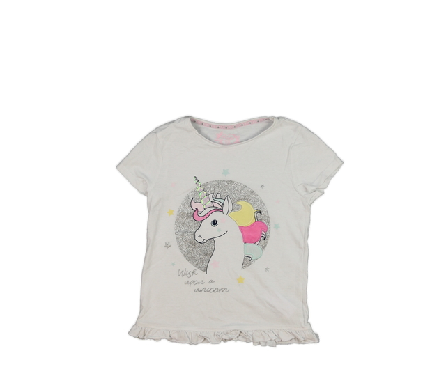 Bílé triko s jednorožcem F&F