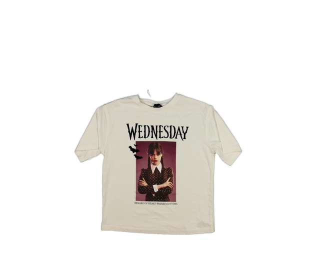 Krémové triko Wednesday George