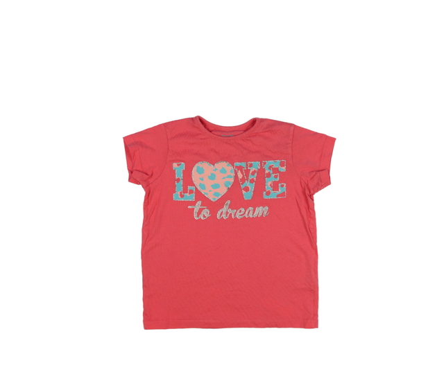 Růžové triko s nápisem 