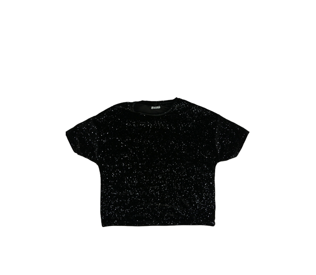 Černé lesklé semišové triko F&F