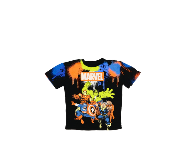 Černé triko s potiskem Marvel Nutmeg