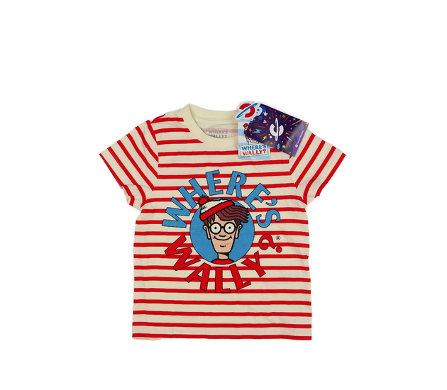 Nové krémové triko s červenými pruhy 