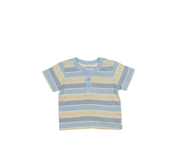 Modro-hnědé pruhované triko Tu 