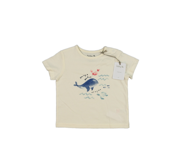 Nové krémové triko s mořskými tvory Tu 