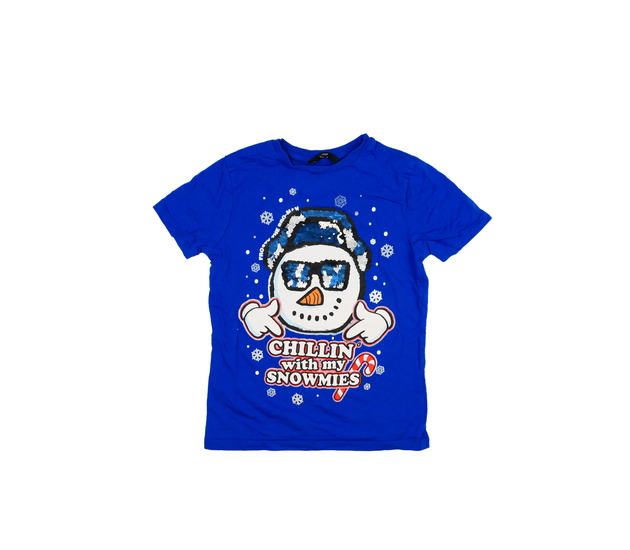 Modré triko se sněhulákem George