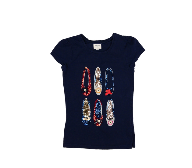 Tmavě modré triko s baletními botami