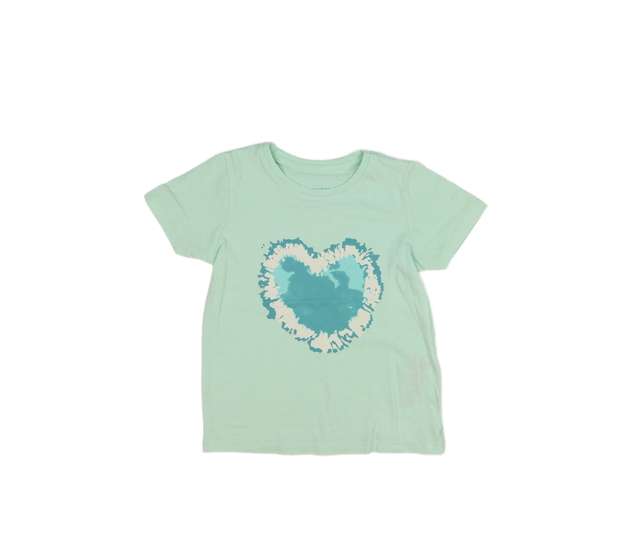 Světle zelené triko se srdcem Primark 