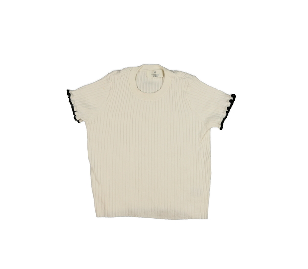 Krémové teplé triko H&M