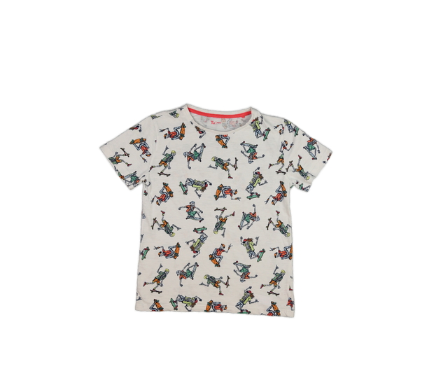 Bílé triko s cool kostlivcemi Tu 