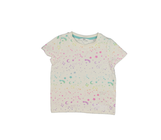 Bílé triko s barevnými hvězdami M&S