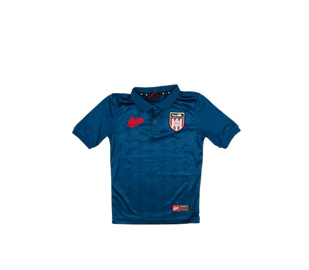 Modré sportovní triko s límečkem 