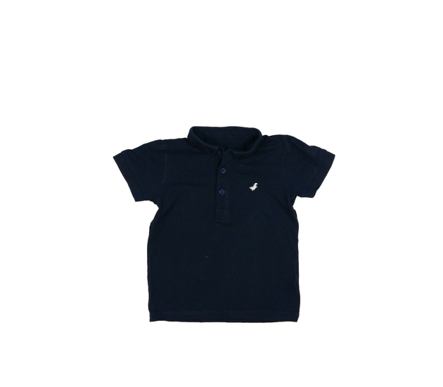 Tmavě modré triko s límečkem 