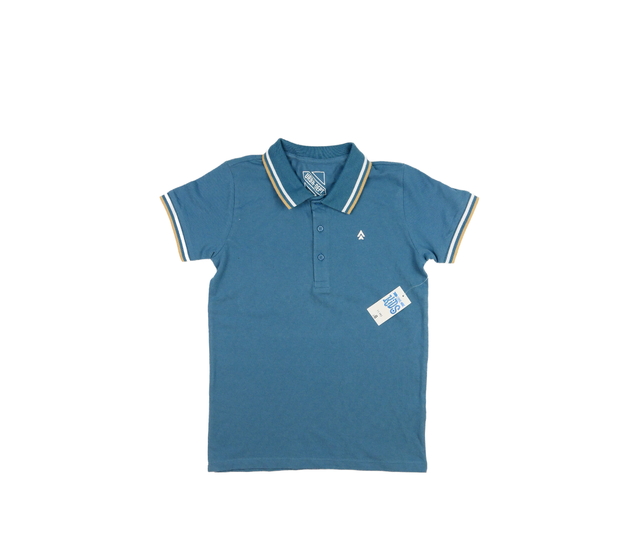 Nové modré triko s límečkem 