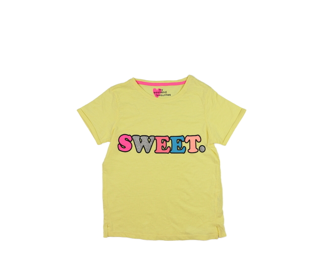 Žluté melírované triko 