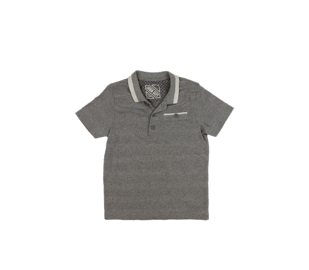 Šedé triko s límečkem 