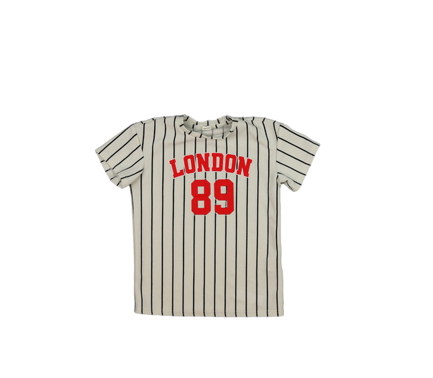 Pruhované triko s nápisem