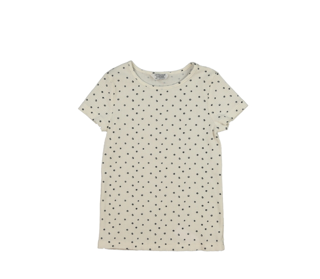 Krémové žebrované triko Primark 