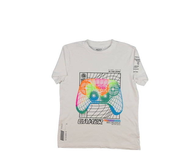 Stylové bílé herní triko Next