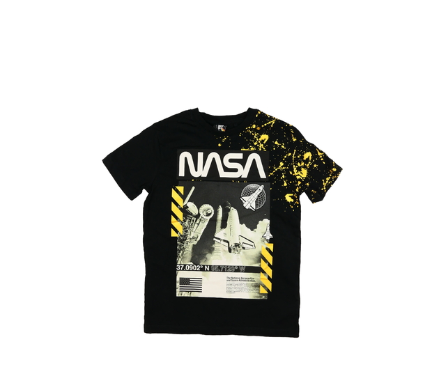 Černé krásné triko s motivem NASA Next