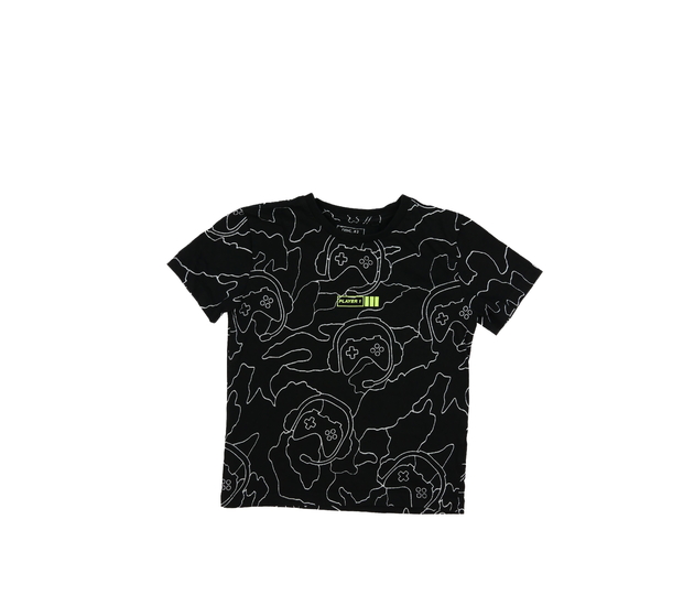 Černé triko s herním motivem Next