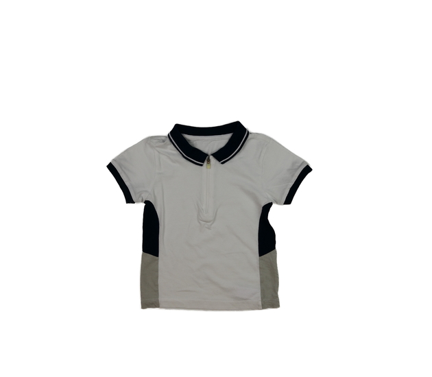 Bílé triko s modrým límečkem 