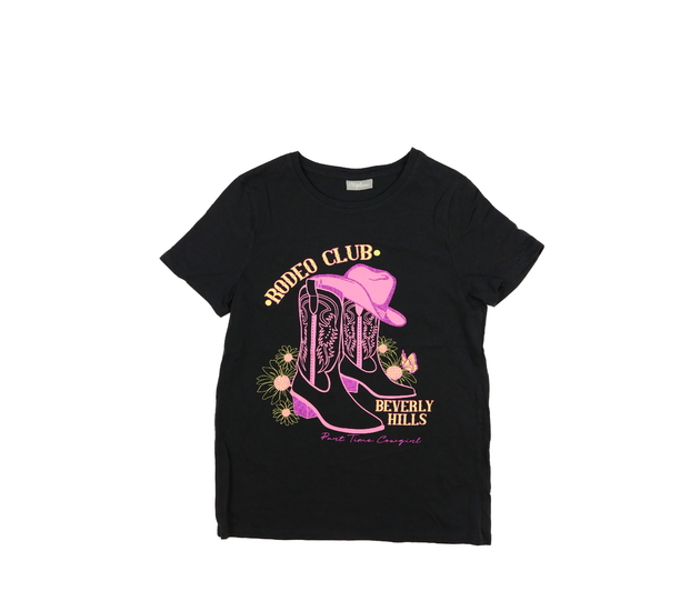 Černé triko s barevnými obrázkem 