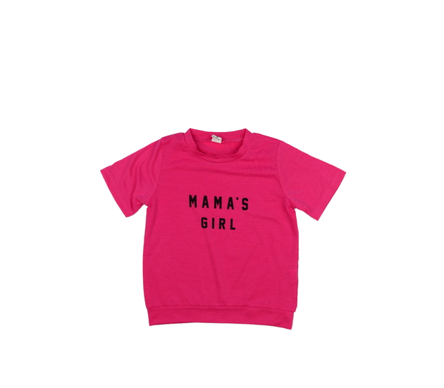 Růžové triko s nápisem 