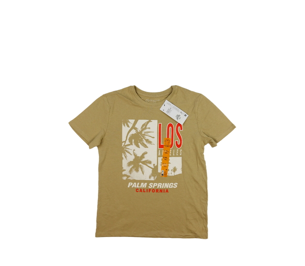 Nové hnědé triko s palmami Primark 