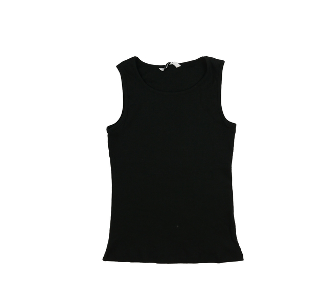 Černé žebrované tílko