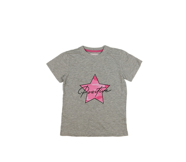 Šedé melírované triko s hvězdou 