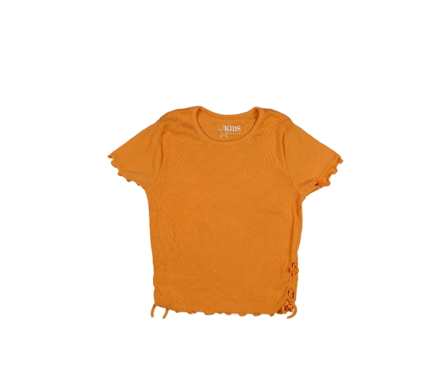 Oranžové žebrované triko 