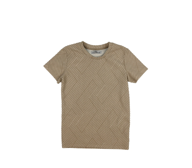 Hnědé vzorované triko 