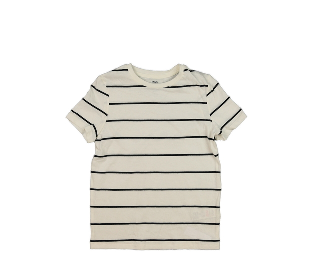 Krémové triko s modrými pruhy M&S