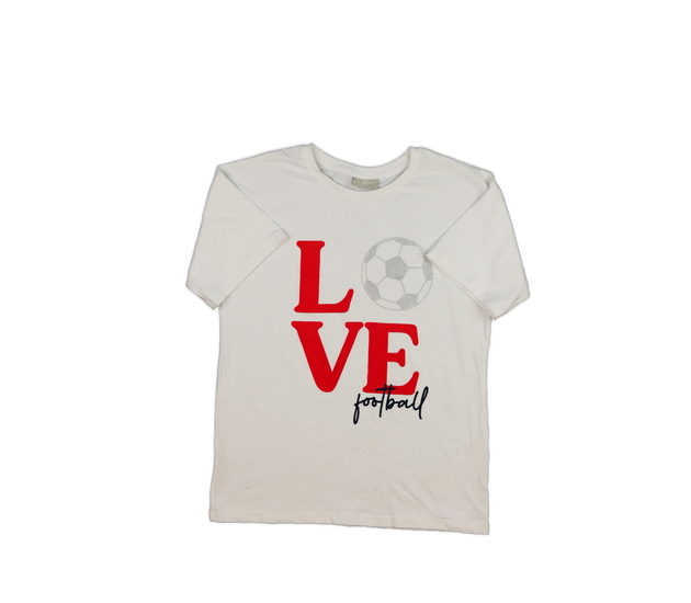 Bílé triko pro milovnici fotbalu