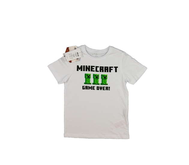 Nové krásné bílé triko Minecraft 