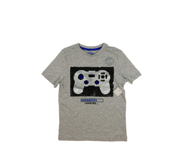 Nové šedé melírované herní triko F&F