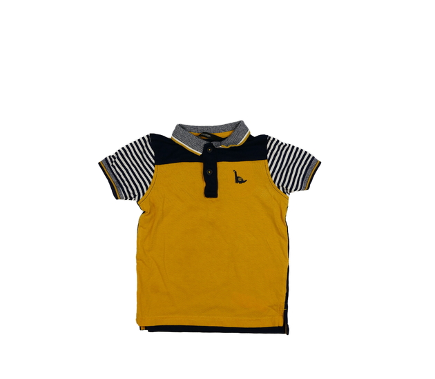 Modro-hnědé triko s límečkem George