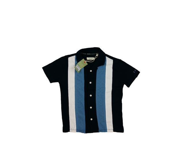 Nové tmavě modré triko na knoflíky Baker