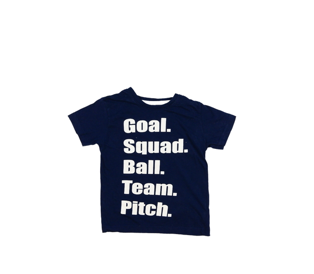 Tmavě modré triko s nápisy Primark