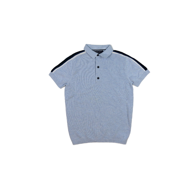 Modré teplejší triko s límečkem Next