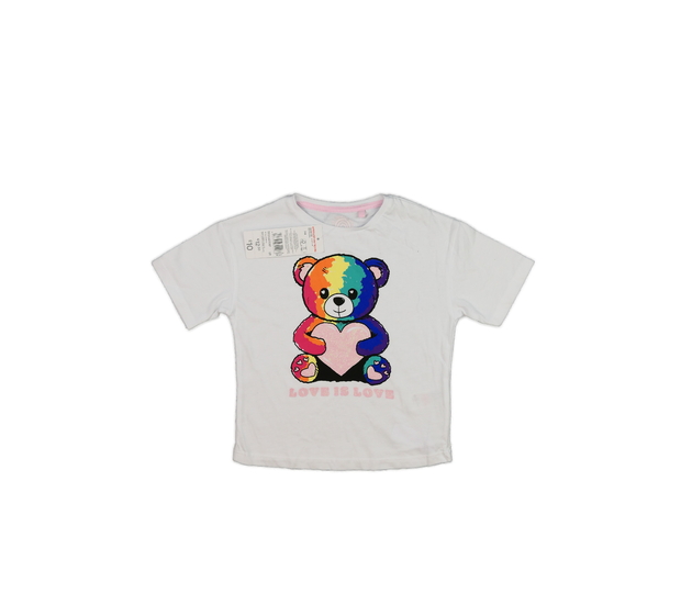 Nové bílé triko s medvědem F&F