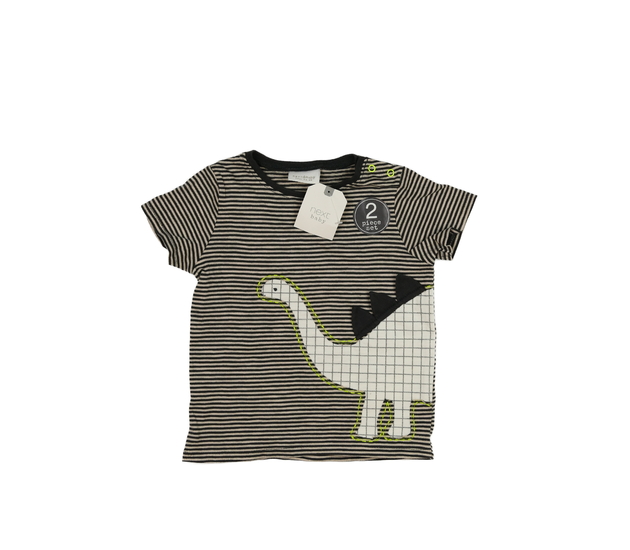 Nové pruhované triko s dinosaurem Next