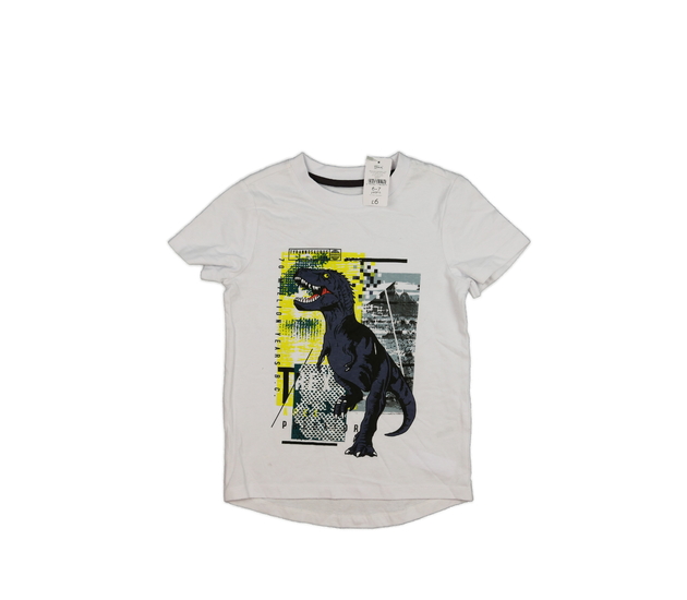 Nové bílé triko s dinosaurem Nutmeg