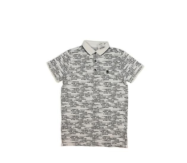 Nové bílé triko s nápisy a límečkem Next